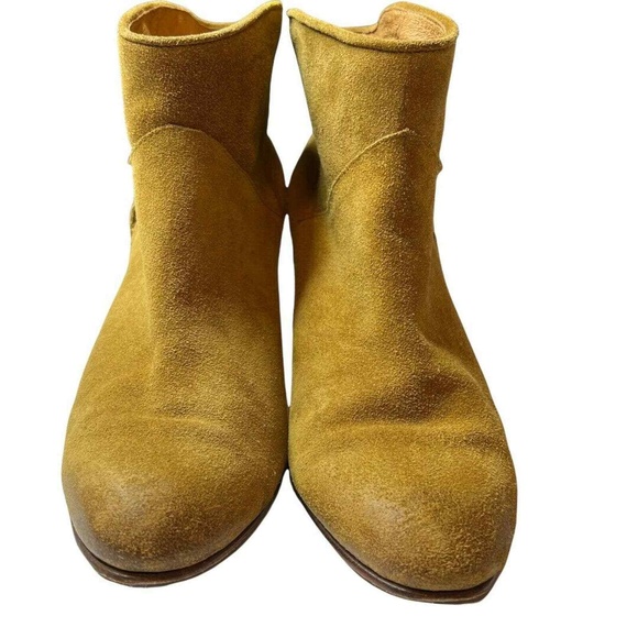 Maje Suede Tan Fringe Western Ankle Bootie Size 38 / 7.5 - Picture 2 of 12